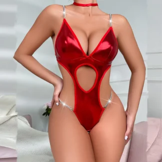 Sexy Cut Out Chain Bodysuit